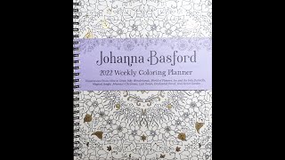 Johanna Basford 2022 Weekly Coloring Planner  Flip Through [upl. by Hodges925]