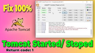 Fix Tomcat started stopped with errors return code1 [upl. by Htaeh]