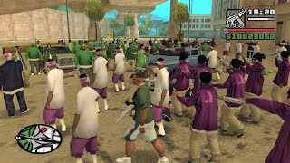 The Biggest Gang War in GTA San Andreas  Ballas vs Grove vs Vagos [upl. by Hanah]