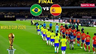 Brazil vs Spain  FIFA World Cup 2026™ Final  Penalty Shootout  Realistic PES Gameplay [upl. by Leahcimaj]