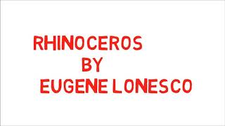 Rhinoceros by Eugene Ionesco  Hindi me [upl. by Oap]