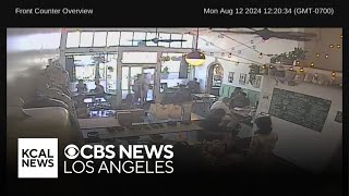 Security cameras capture the moments a 44magnitude earthquake shook Highland Park [upl. by Hosea702]