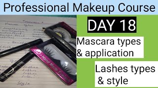 Day 18 Professional Makeup Course  Mascara Types Application amp Coating  Lashes Typesmascaratype [upl. by Yeldua958]