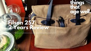 Filson 257 briefcase  2 Years Review [upl. by Thorner]