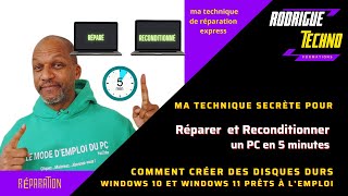 Comment réparer et reconditionner des pc en 5 minutes avec des disques durs préparés à lavance [upl. by Medina]