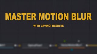 master motion blur  clean up analog video  resolve [upl. by Annaiuq755]