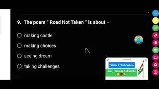 The poem Road Not Taken is about [upl. by Itaws]