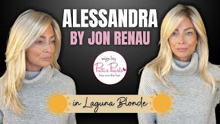 Wig Review ALESSANDRA by Jon Renau in Laguna Blonde FS24102S12  WigsByPattisPearlscom [upl. by Ahsaenat]