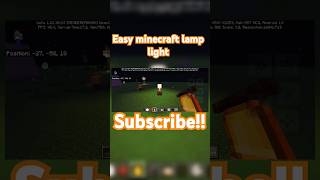 Easy Minecraft lamp light working [upl. by Gnap]