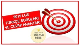 2019 LGS TÜRKÇE SORULARI VE CEVAP ANAHTARI [upl. by Truitt]