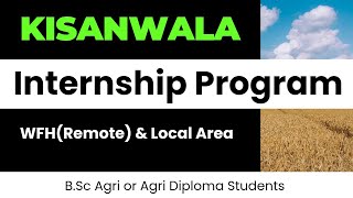 KisanWala  Agriculture Internship Program 2024  Remote Internship  Agrihunars [upl. by Buschi]