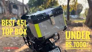 Best 45L Aluminium ￼top box for bike  Under Rs7000 [upl. by Noramac]