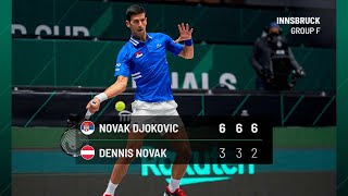 Djokovic v Novak  SERBIA v AUSTRIA  Group F Single Match 2 Highlights [upl. by Asemaj]