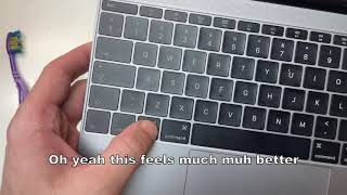 MacBook 12 inch Butterfly sticky Keyboard cleaning [upl. by Larred]