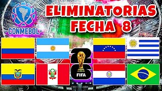 Calendario Fecha 8 Eliminatorias Sudamericanas  Mundial 2026 [upl. by Senior210]