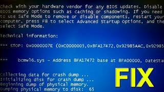 How To Fix Bcmwl5sys or Bcmwl63sys Blue Screen Errors BSOD Tutorial 2019 [upl. by Itsur852]