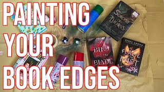 How To Paint Book Edges  Using Spray Paint amp Poster Paint [upl. by Anaitsirc]