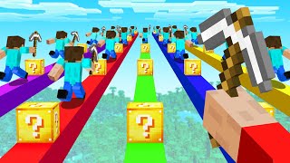 Minecraft Ultimate Lucky Block Race vs Noobs [upl. by Nnyllatsyrc635]