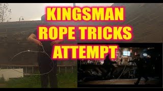 LEARNING A NEW SKILL KINGSMAN ROPE TRICKSLASSO ATTEMPT🌵 [upl. by Sennahoj]