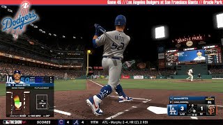 MLB The Show 24  Los Angeles Dodgers at San Francisco Giants  Game 45 [upl. by Mikes]