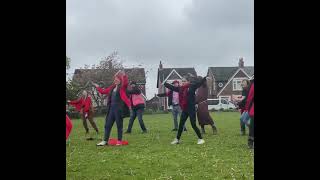 Red Bush dancing Kate Bush wot a laugh with West End Players viraldancevideo katebush redbush [upl. by Paymar405]