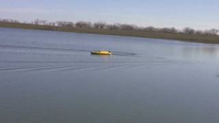 Oceanscience ZBoat 1800 Hydrographic Survey Boat on Frac Pit Water Storage [upl. by Wiatt756]