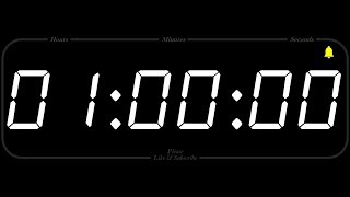 1 Hour  TIMER amp ALARM  1080p  COUNTDOWN [upl. by Otnicaj]