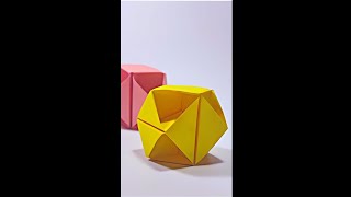 Origami Cuboctahedron designed by Toshikazu Kawasaki origami papercraft paperfolding [upl. by Ademordna257]