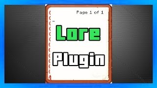 Lore  Minecraft Plugin  Create books that are given to new players [upl. by Idnal]