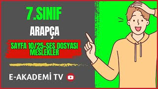 7Sınıf Yeni Arapça Sayfa 1025 Cevapları  Meslekler Mektep YayınlarıSes Dosyası [upl. by Atiuqin]