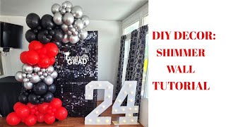 Shimmer Wall Tutorial Graduation themed Balloon Garland [upl. by Harat]