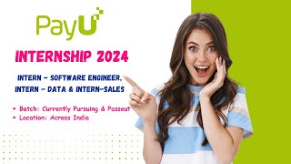 PayU Internship 2024  Intern Software Engineer Intern Data and Intern Sales [upl. by Cori886]