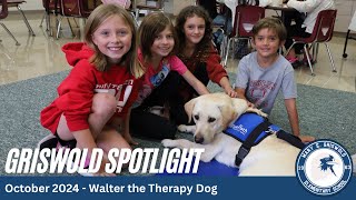 Griswold Spotlight  October 2024  Walter the Therapy Dog [upl. by Arquit481]