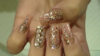 Bling Bling Nails Doradas  Natos Nails [upl. by Kathy]