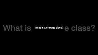 What is a storage class Coding interview question basic level questioncodinginterview keepcoding [upl. by Pacificas]