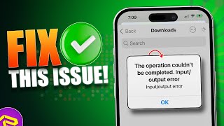 Fix quotThe Operation Couldnt Be Completed  InputOutput Errorquot on iPhone [upl. by Rene]