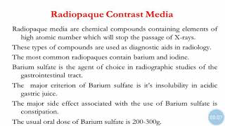 Radiopaque contrast media [upl. by Coraline]