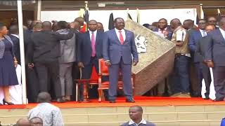 RAILA ODINGA FINALLY ARRIVES AT KICC TO ANNOUNCE HIS RUNNING MATE [upl. by Irrot]