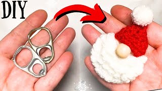 Crafting Santa from a Can Tab🎅✨ DIY Magic [upl. by Aicilec824]