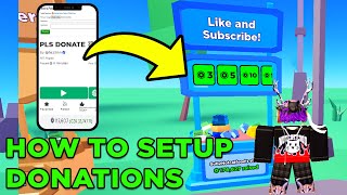 How To Get a DONATION BUTTON in PLS DONATE 💸 on ROBLOX MOBILE AndroidiOS HOW TO SETUP DONATIONS [upl. by Suinuj]