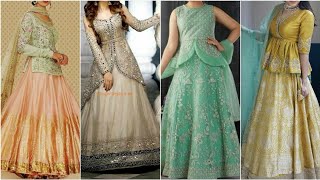 Lehenga with long choli latest collection lehenga with long kurti lehenga long blouse designs [upl. by Llebanna]