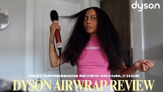 Trying the NEW Dyson Airwrap for curlycoily hair ♡ first impressions tutorial review [upl. by Nnire]