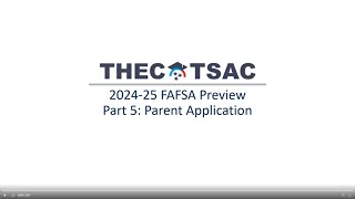 2024 25 FAFSA Preview Part 5 Parent Application [upl. by Ailefo463]