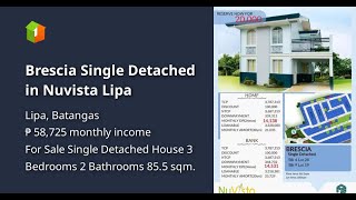 Brescia Single Detached in Nuvista Lipa [upl. by Ajiat31]