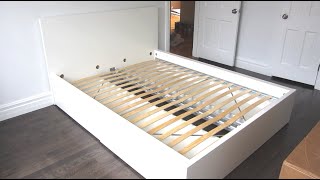 IKEA MALM Platform Bed with 4 Storage Draws  Demo and Review  Luroy Queen [upl. by Boffa]