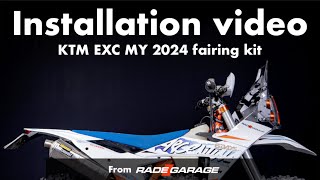 KTM EXC MY2024 Fairing kit Installation video by RADEGARAGE [upl. by Enairb886]