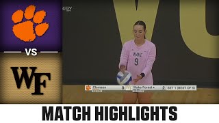 Clemson vs Wake Forest ACC Volleyball Highlights 2023 [upl. by Troy365]