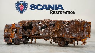 SCANIA Abandoned Container TRUCK Full Restoration [upl. by Scuram]