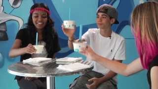 China Anne McClain amp Cameron Boyce Get Chocolate Wasted [upl. by Enyahc]