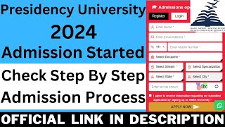 Presidency University 2024 Admission Started  How To Fill Presidency University 2024 Application [upl. by Anya462]